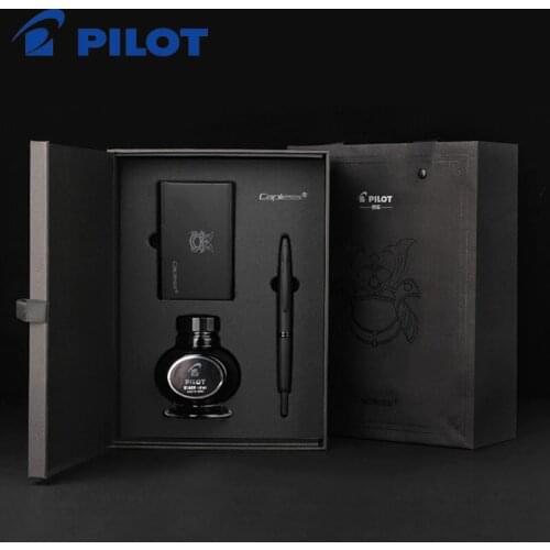 Pilot Capless Press Pen Retractable 18K Gold Tip FC-1800R Metal Pen Push Correction Word Gift Black Samurai