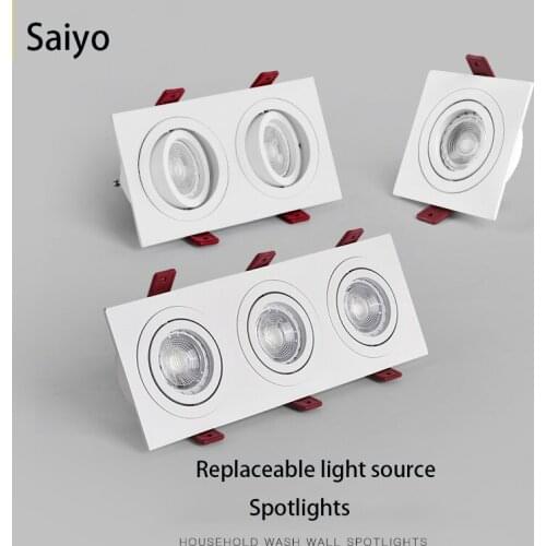 Saiyo GU10 MR16 Adjustable Recessed Round Square LED Ceiling Downlights Buld Led spotlights