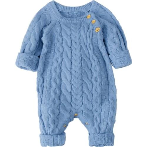 Spring Newborn Knit Rompers Toddler children Hooded Thick Sweater Autumn Girls Outfit Infants Cashmere Jumpsuit Kid Boy Costume