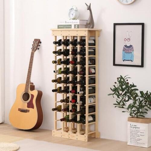 Wine Display Wooden Wine Racks Bottle Cabinet Stand Holders Home Bar Kitchen Storage Organizer Retro 44 Bottles Display HWC