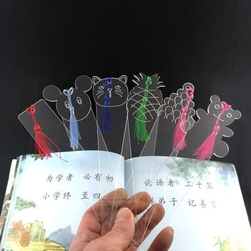 Bookmark Cute Cartoon Animal Marker Cat Bookmark Pineapple Bear grape Kitten Cat Mouse Head Kids Children boy girl Gifts School