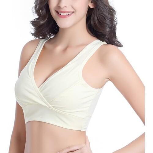 Women Breast-Feeding Bras Pregnant Maternity Comfortable Push Up Bralette Breathable Cotton Sleep Underwear Elastic Brassiere