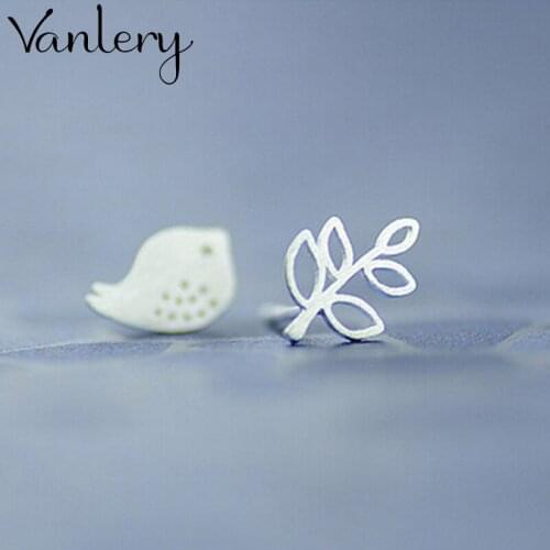 Korean Version of Retro Vintage Bird Leaf Earrings For Women Punk Geometric Earrings 2021 New Trendy Jewelry