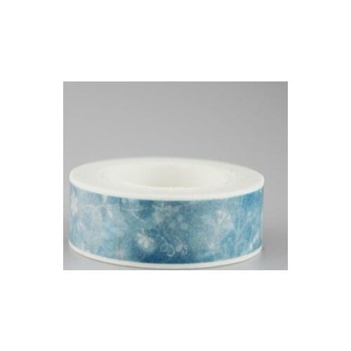 1.5cm Blue snowflake Adhesive Tape for Scrapbooking DIY Craft Sticky Deco Masking Japanese Paper Washi Tape