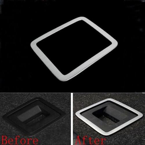 1 Pc Stainless Steel Rear Trunk Interior Handle Cover Trim Frame Decoration Sticker Fit for V-W TIGUAN 2010-2015 Car styling