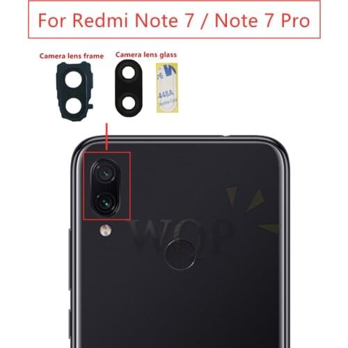 2pcs for Xiaomi Redmi note 7/ note7 Pro Camera Glass Lens Back Rear Camera Glass Lens with Glue Replacement Repair Spare Parts