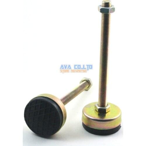 4 Pieces 54mm Base M12x150mm Adjustable Anti Slip Lathe Leg Furniture Leveling Feet Pad