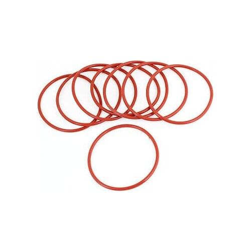 8 Pcs 68mm Outside Dia 2mm Thickness Industrial Rubber O Rings Seals