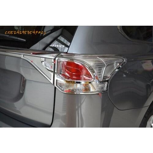 ABS Chrome Tampa Traseira Farol Length FOR 2013-2016 Mitsubishi Outlander Samurai Estilo Do Carro