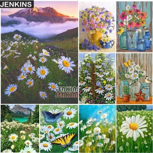 5D DIY Small Daisy Diamond Painting Embroidery Cross Stitch Kit Mosaic Inlaid Flower Full Square/Round Home Decoration Art Gift