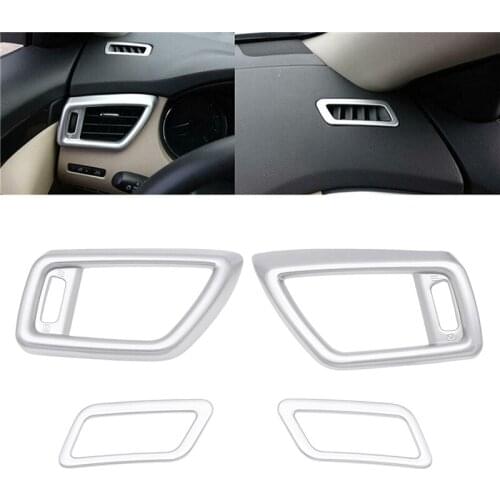 Car Front Console Air Condition Vent Outlet Cover Carbon Fiber Pattern For Nissan X-Trail XTrail T32 Rogue Qashqai J11 2014-2020