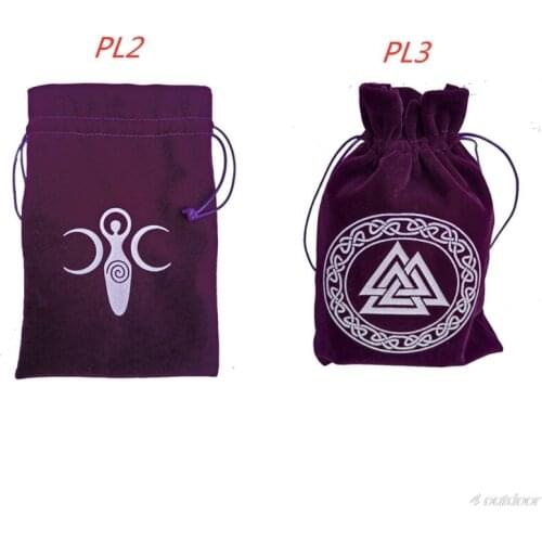 Velvet Moon Phase Tarots Oracle Cards Storage Bag Runes Constellation Witch Divination Jewelry Dice Bag M24 21 Dropshipping