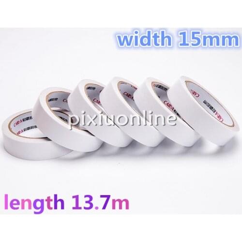 1pc DS190 White Double Sides Tape Width 15mm Lengthen Double Faced Adhesive Sticky Tape Sell at a Loss Free Shipping Russia