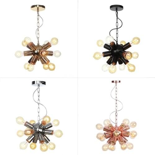 Free Chain Vintage Pendent Lighting Bar Decoration Iron Art Golden Hang Light Industrial Loft Rope Lamp Modern Retro Droplight