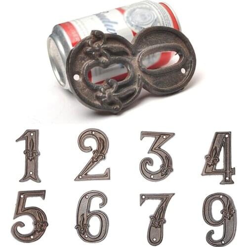 Extra large retro numbers 0-9 house number creative groceries cast iron metal numbers DIY Door Number letter symbols
