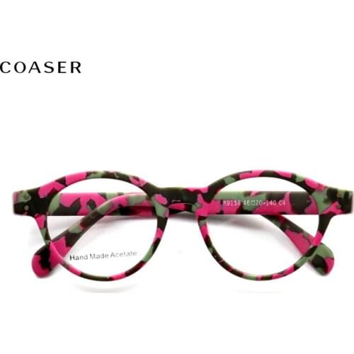 COASER 2021 Winter Vintage Women Glasses Frame Men Prescription Optical Myopia Lens Eyeglasses,Fashion Colour Acetate Eyewear