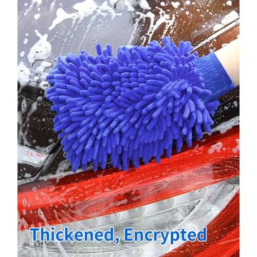 Double Sided Microfiber Washing Hand Gloves Car Window Dust Cleaning Glove Household Cleaning Towel Kitchen Accessories