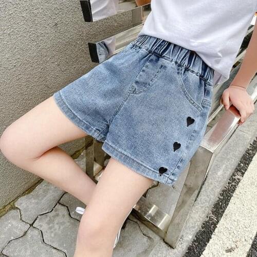 2021 Girls Denim Shorts Teenagers Summer Lace Short Pants Kids Beach Clothes Childrens Shorts For Teenage Girls Fashion