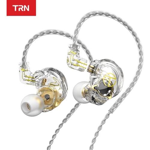 TRN ST2 1DD 1BA Hybrid HIFI Bass Earbuds In Ear Earphones Monitor Headphones Sport Noise Cancelling Headset MT1 ST1 CA2 TA1 EDX