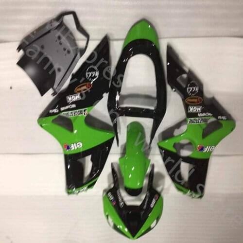 Custom fairing kit FOR KAWASAKI NINJA ZX 6R 636 03 04 ZX-6R 03-04 ZX6R 2003 2004 ZX 6R 03 04 green black fairing