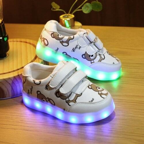 Spring Kids Luminous Shoes Boys Girls Sports Tennis Shoes Light Shoes USB Charging Wing Women Sneakers Childrens Running Shoes