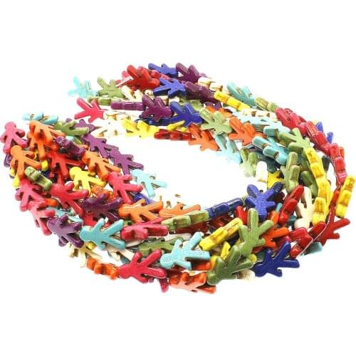 Natural Turquoise Colored Boys Loose Beads 14x22mm Jewelry Making DIY Necklaces Bracelets Jewelry Accessories 16 Inch