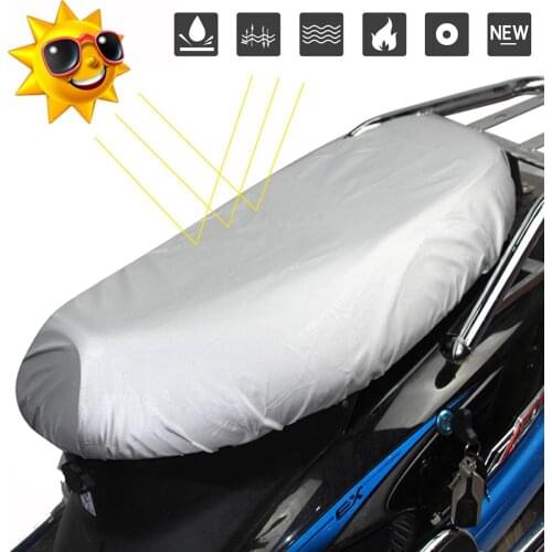 New Type Motorcycle Cushion Rainproof Sun Protection Seat Cover Waterproof Dust-proof Scooter Cushion Cover Oxford Cloth M L XL