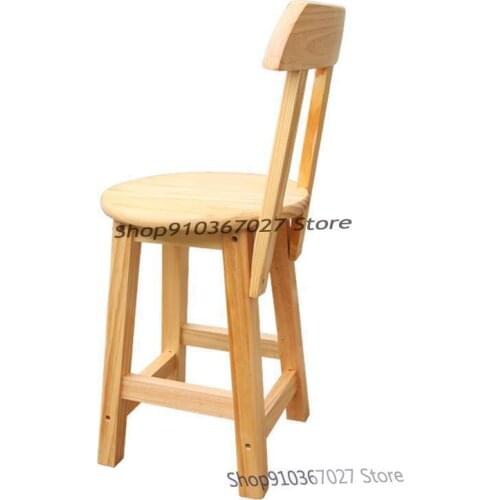 Solid wood small stool household small chair adult back chair low stool wooden stool fashion creative modern simple round stool