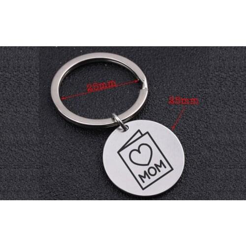 2020 new popular heart-shaped stainless steel keychain gift for family and friends