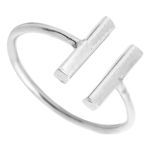 Wholesale Fashion Rings 10pcs/Lot Simple Double Bar Rings Jewelry Adjustable Chopsticks Couple Ring For Women Men