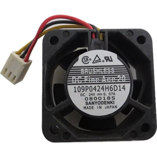 Sanyo fan 109P0424H6D14 4CM 4020 24V 0.07A with detection cooling fan fan