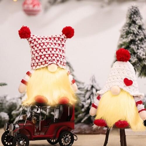 Lighted Christmas Gnome Santa Swedish Tomte Gnomes Nordic Scandinavian Elf Winter Tabletop Xmas Decoration