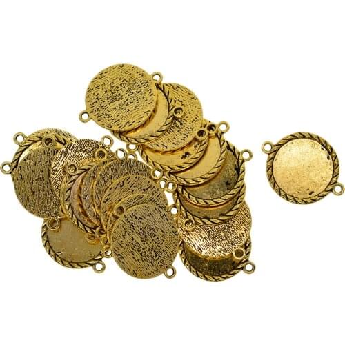 20Pcs Blank Empty Bezel Pendants Blanks Base Jewelry Pendants Cabochons Trays