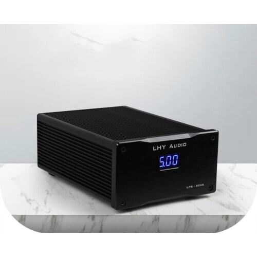 TZT Regulated Linear Power Supply w/ Blue LED Display For Routers DAC 25W DC 5V/DC12V with USB Output