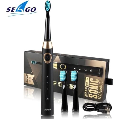 SEAGO Sonic Electric Toothbrush USB Rechargeable Teeth Gums Massage Dental Supreme Clean Ultrasonic Toothbrush Smart Gum Brush