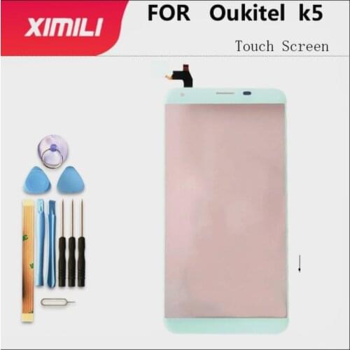 5.7'' Mobile Touch Screen Glass Touch Screen For Oukitel K5 Touch Screen Glass Digitizer Panel Lens Sensor Tools Free Adhesive