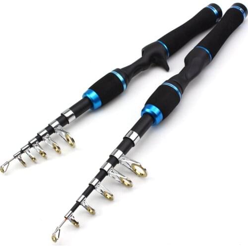 Ultra-short Telescopic Carbon Fishing Rod 1.65m Spinning Casting Fishing Portable Tackle Sea Rod fishing fish Child gift