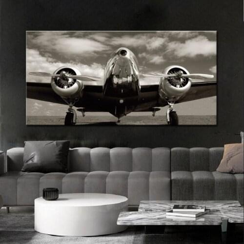 Vintage Airplane Canvas Paintings Classicial Posters and Print Cuadros Wall Art Picture for Living Room Home Decoration Unframed