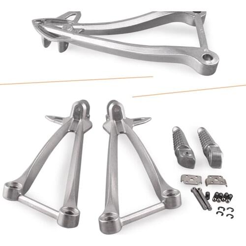 Aluminum Alloy Rear Passenger Foot Pegs Footrest Brackets for KAWASAKI ZX6R 09-11 ZX10R 08-10Motorcycle Spare Parts Accessory