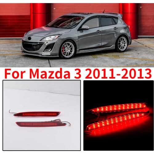 CAPQX For Mazda 3 Mazda3 2011 2012 2013 4-Door Mazda speed 3 Rear Bumper LED Brake Light Reflector Lamp Taillight tail light