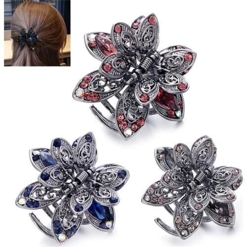 Crystal Hair Clip Rhinestone Hairpin Claw Clamp Wedding Women Hair Accessories