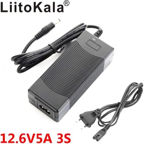 LiitoKala 12.6V 1A 3A 5A polymer lithium battery 18650 charger, 12.6V Power Adapter Charger 12.6V1A, full of lights change