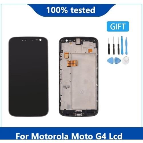 For Motorola Moto G4 Lcd Display Screen and Touch Digitizer Assembly for Moto G4 XT1625 XT1621 XT1624 Lcd Screen with Frame