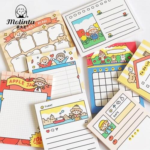 10sets/lot Memo Pads Sticky Notes Cute notes diary Scrapbooking Stickers Office School stationery Notepad