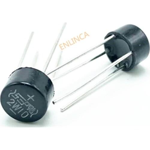 10PCS/lot 2w10 2A 1000V diode bridge rectifier 2W10