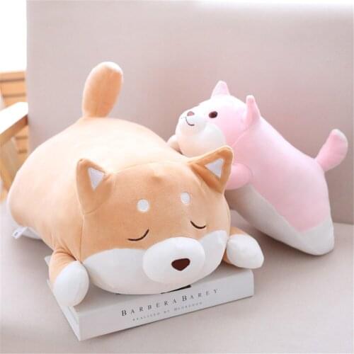 35-55cm 4 Colors Corgi Dog Plush Toy Stuffed Soft Animal Sleeping Dog Pillow Christmas Gift for Kids Kawaii Valentine Present
