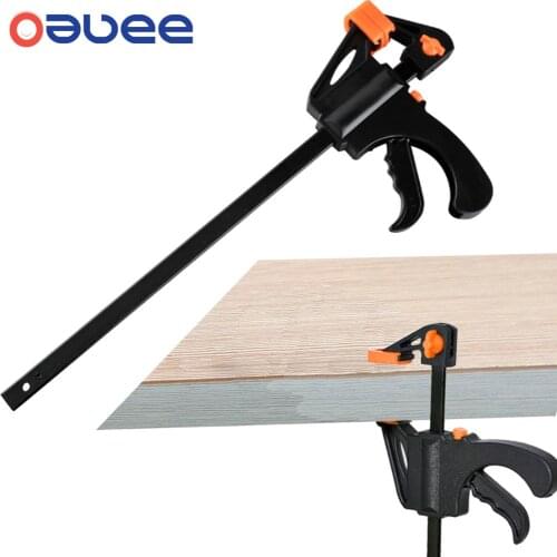 4 Inch Woodworking Bar F Clamp Clip Kit Quick Ratchet Release Speed Squeeze Wood Working Work Bar Spreader Gadget Hand Tools