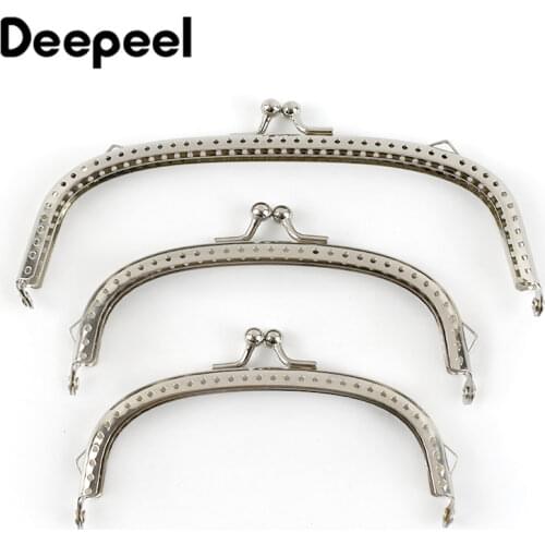 5/10pcs Deepeel 10.5/12.5/15.5cm Silver Purse Frame for Bag Metal Kiss Clasp Handbag Sewing Brackets Hardware Wallet Accessory