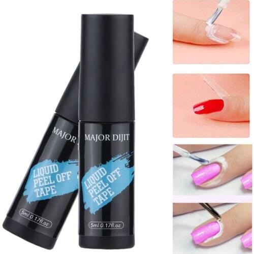 5ML Liquid Nail Peel Off Tape Nail Polish Manicure Skin Protect Glue DIY Tool