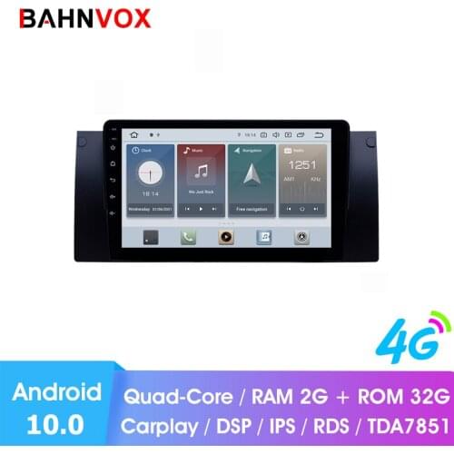 9" Android 10 RAM 2G Car GPS DVD Player For BMW 5 Series E39 X5 E53 1995 2003 Car Radio Multimedia Navigation Stereo Auto Video